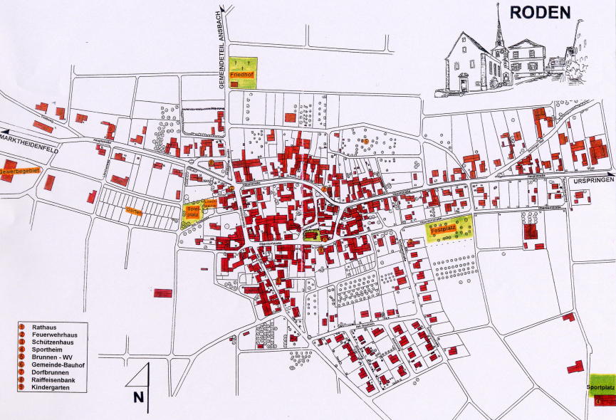 Ortsplan Roden - vergr��ert
