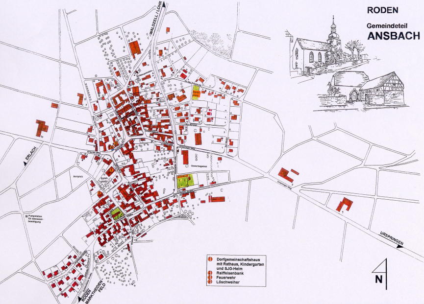 Ortsplan Ansbach - vergr��ert